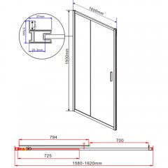 Душевая дверь Vincea Garda VDS-1G160CL