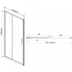 Душевая дверь Vincea Garda VDS-1G140CH