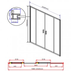 Душевая дверь Vincea Garda VDS-1G2200CH