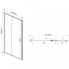 Душевая дверь Vincea Intra VDP-1I9010CL