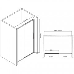 Душевая дверь Vincea Slim-U VDS-2SU130CL