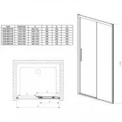 Душевая дверь Vincea Soft VDS-3SO110CLB