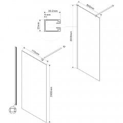 Душевое ограждение Vincea Walk-In VSW-1H800CL