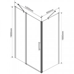 Душевое ограждение Vincea Orta VSR-1O8012CL