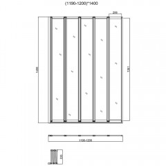 Шторка на ванну Vincea VSB-32120CL