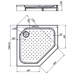 Поддон акриловый Vincea VST-3AP-1010