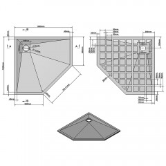 Поддон из искусственного камня Vincea VST-4SP1010W