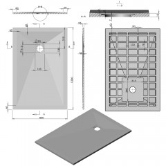 Поддон из искусственного камня Vincea VST-4SR8012W