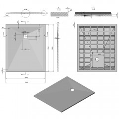 Поддон из искусственного камня Vincea VST-4SR1012G