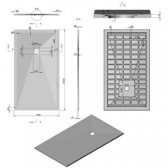 Поддон из искусственного камня Vincea VST-4SR9016G