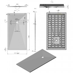 Поддон из искусственного камня Vincea VST-4SR9017W