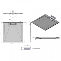 Поддон из искусственного камня Vincea VST-4SRL9090G