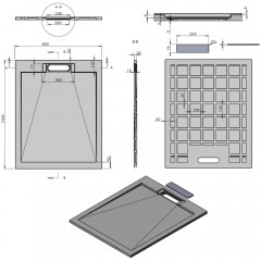 Поддон из искусственного камня Vincea VST-4SRL8010A