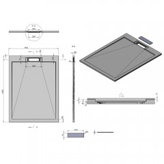 Поддон из искусственного камня Vincea VST-4SRL9012G