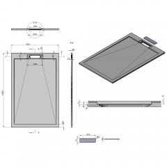 Поддон из искусственного камня Vincea VST-4SRL9014W