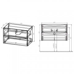 Тумба под раковину Vincea Mia 800 R.Wood VMC-2MC800RW