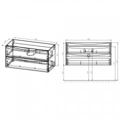 Тумба с раковиной Vincea Mia 1000 R.Wood