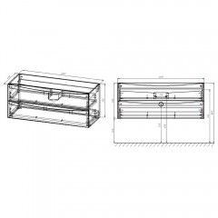 Тумба с раковиной Vincea Mia 1200 R.Wood