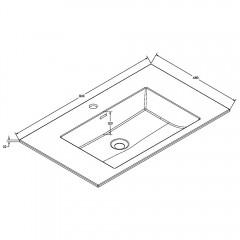 Тумба с раковиной Vincea Chiara 800 R.Oak