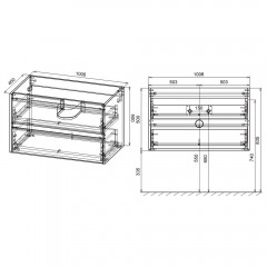 Тумба под раковину Vincea Gio 1000 T.Oak VMC-2G100TO