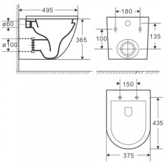 Инсталляция Grohe Rapid SL 38721001 + унитаз Niagara Vista NG-9301 безободковый с сиденьем