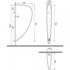 Перегородка для писсуаров SantiLine SL-6006