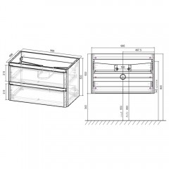 Тумба под раковину Vincea Vico 1000 R.Wood VMC-2V100RW