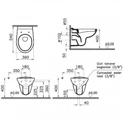 Инсталляция с унитазом VitrA Normus L-box 9773B003-7206