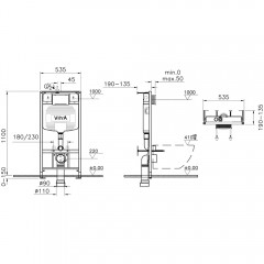 Инсталляция с унитазом VitrA Normus L-box 9773B003-7206