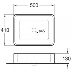 Раковина накладная Vincea VBS-105G1