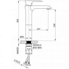 Смеситель для раковины Vincea Esse VBF-1E2MB