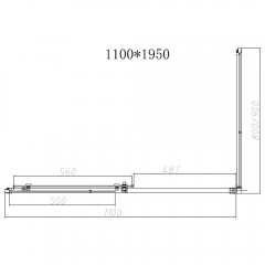 Душевое ограждение Vincea Slim-N VSR-4SN8011CL