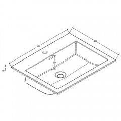 Тумба с раковиной Vincea Chiara 2D 600 R.Oak