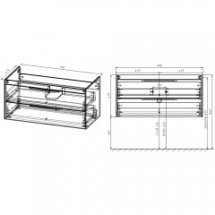 Тумба под раковину Vincea Chiara 2D 1000 T.Oak VMC-2C2100TO