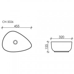 Раковина накладная Ceramica Nova Element CN5026