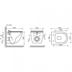 Инсталляция Ceramica Nova Envision + унитаз Metropol CN4002_1001CH_1000