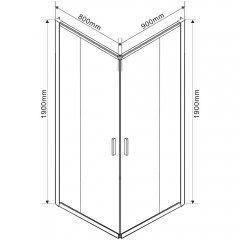 Душевое ограждение Vincea Garda VSS-1G8090CLGM