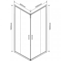 Душевое ограждение Vincea Garda VSS-1G9010CLGM