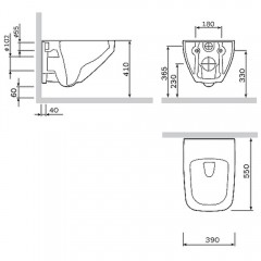 Унитаз подвесной Am.Pm Inspire V2.0 C50A1700MWSC безободковый