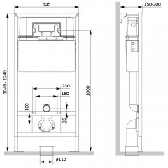 Инсталляция с унитазом Am.Pm Sense IS70138.741701
