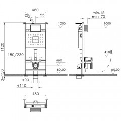 Инсталляция с унитазом VitrA Mia Round 9856B003-7200