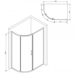 Душевое ограждение Am.Pm Like W83G-302U120CT