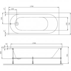 Ванна акриловая Am.Pm X-Joy W94A-170-070W-A1