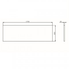 Панель фронтальная для ванны Am.Pm Func W84A-170-070W-P