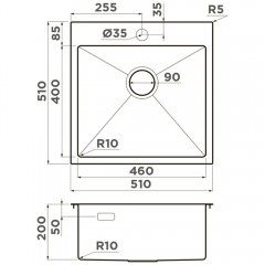 Мойка кухонная Omoikiri Akisame 51-GB