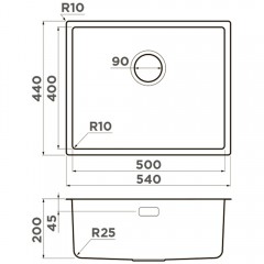 Мойка кухонная Omoikiri Tadzava 54-U/I-GM-Ultra
