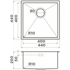 Мойка кухонная Omoikiri Taki 44-U/IF-GM