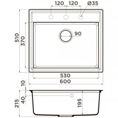 Мойка кухонная Omoikiri Daisen 60-BE