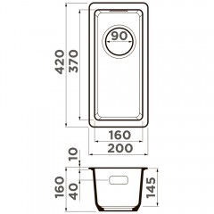 Мойка кухонная Omoikiri Kata 20-U-SA