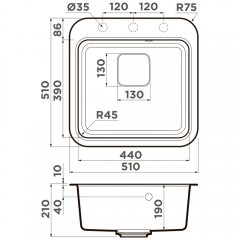 Мойка кухонная Omoikiri Tasogare 51-GR